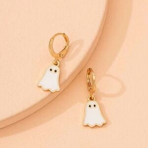 Mini Ghost charm earrings